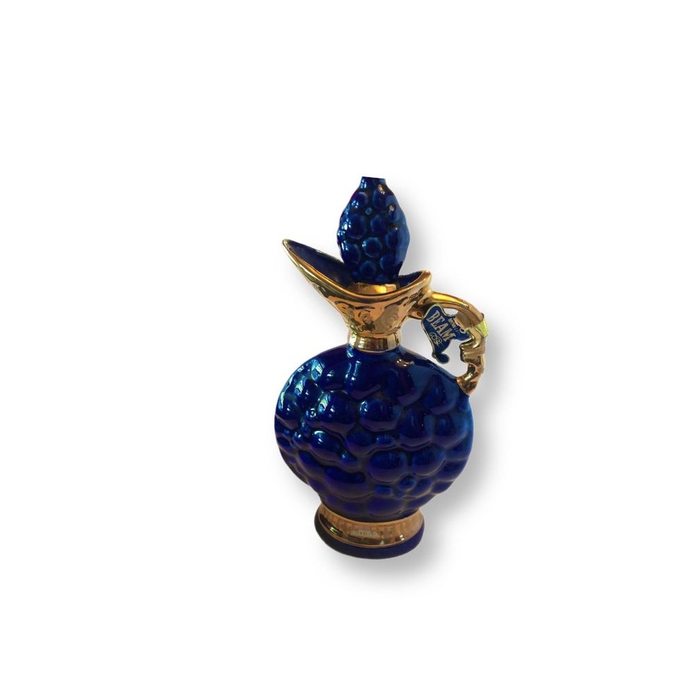 Vintage Jim Beam Decanter (Empty)—Cobalt Blue & Gold—w/ Velvet-Lined Box